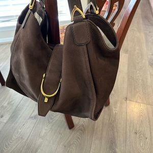Gucci suede stirrup handbag